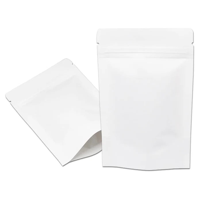 Pochette Blanche Taille M – 100 g | Emballage Thé & Tisane