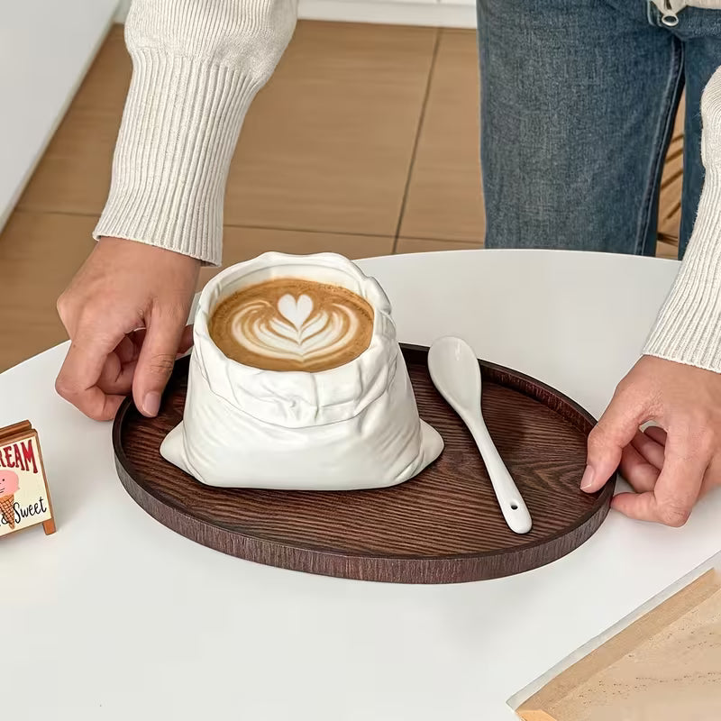 ✨ 2 Tasse Pochette en Céramique | Cuillère Offerte 🎁