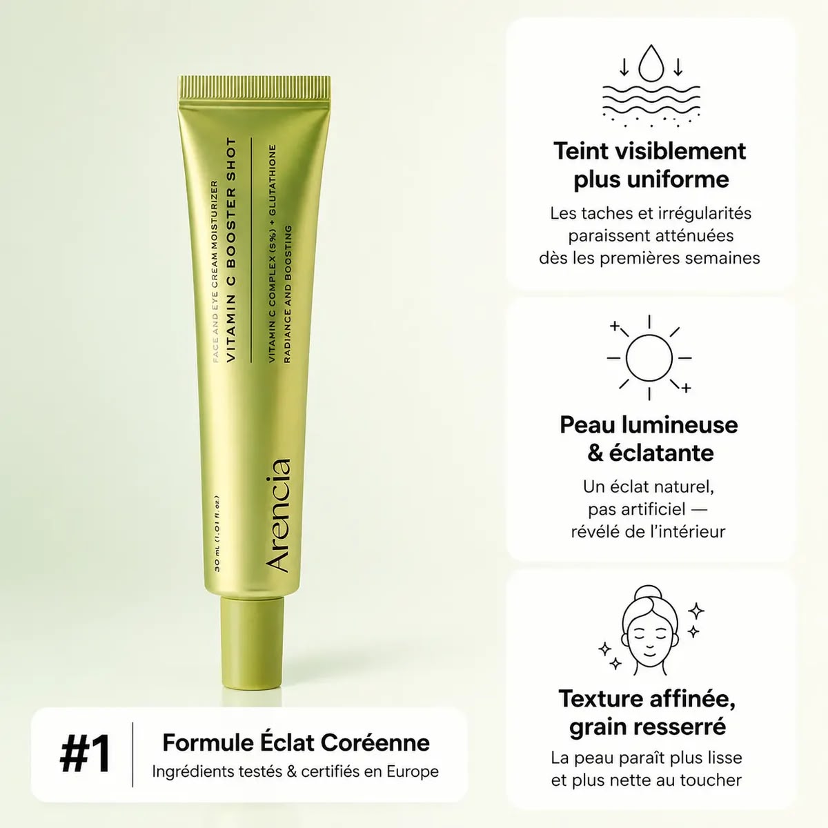 Vitamine C Booster – Sérum Éclat Anti-Taches | Arencia, distribué par Ritual Pur