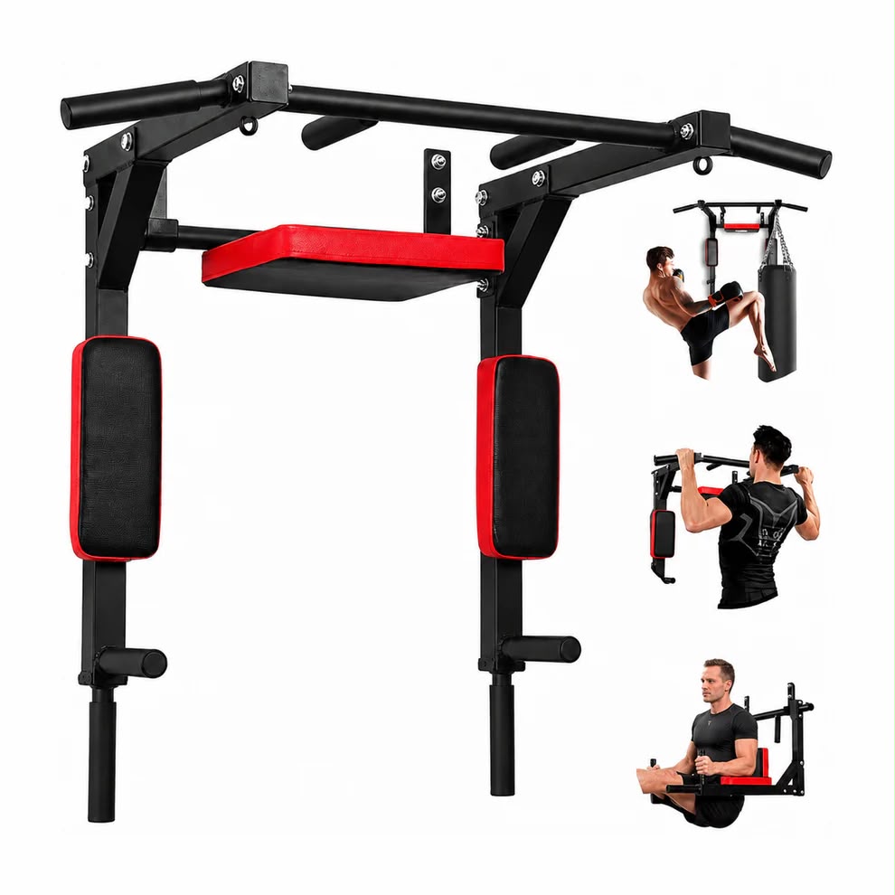 NeverStation™ 360 | Barre de Traction Murale +30 Exercices — Garantie à Vie