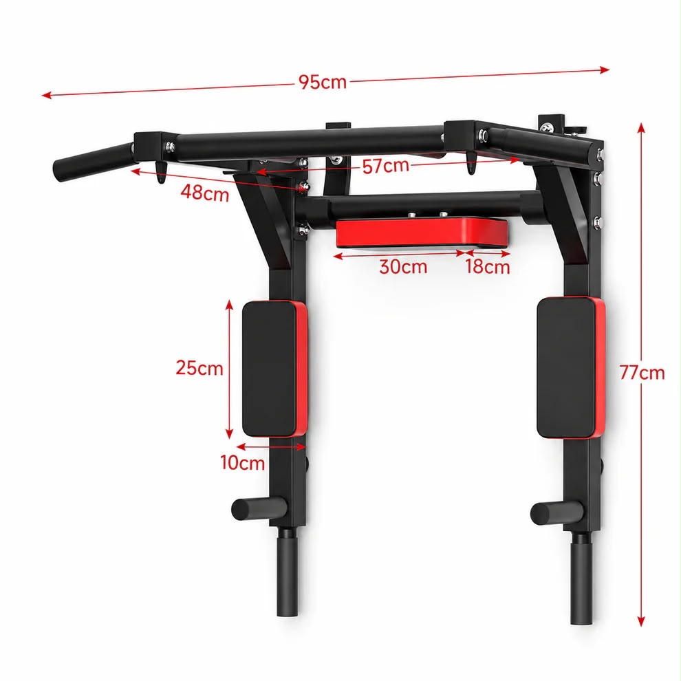 NeverStation™ 360 | Barre de Traction Murale +30 Exercices — Garantie à Vie
