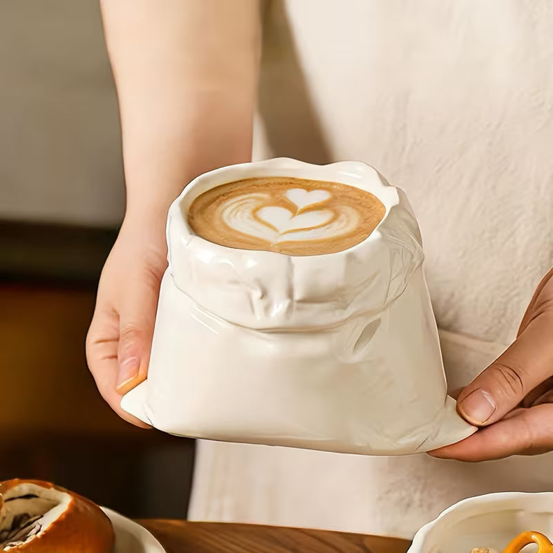 ✨ 2 Tasse Pochette en Céramique | Cuillère Offerte 🎁