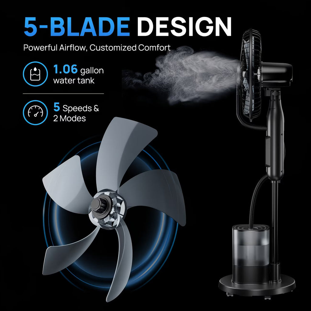 Ventilateur brumisateur – utilisation extérieure