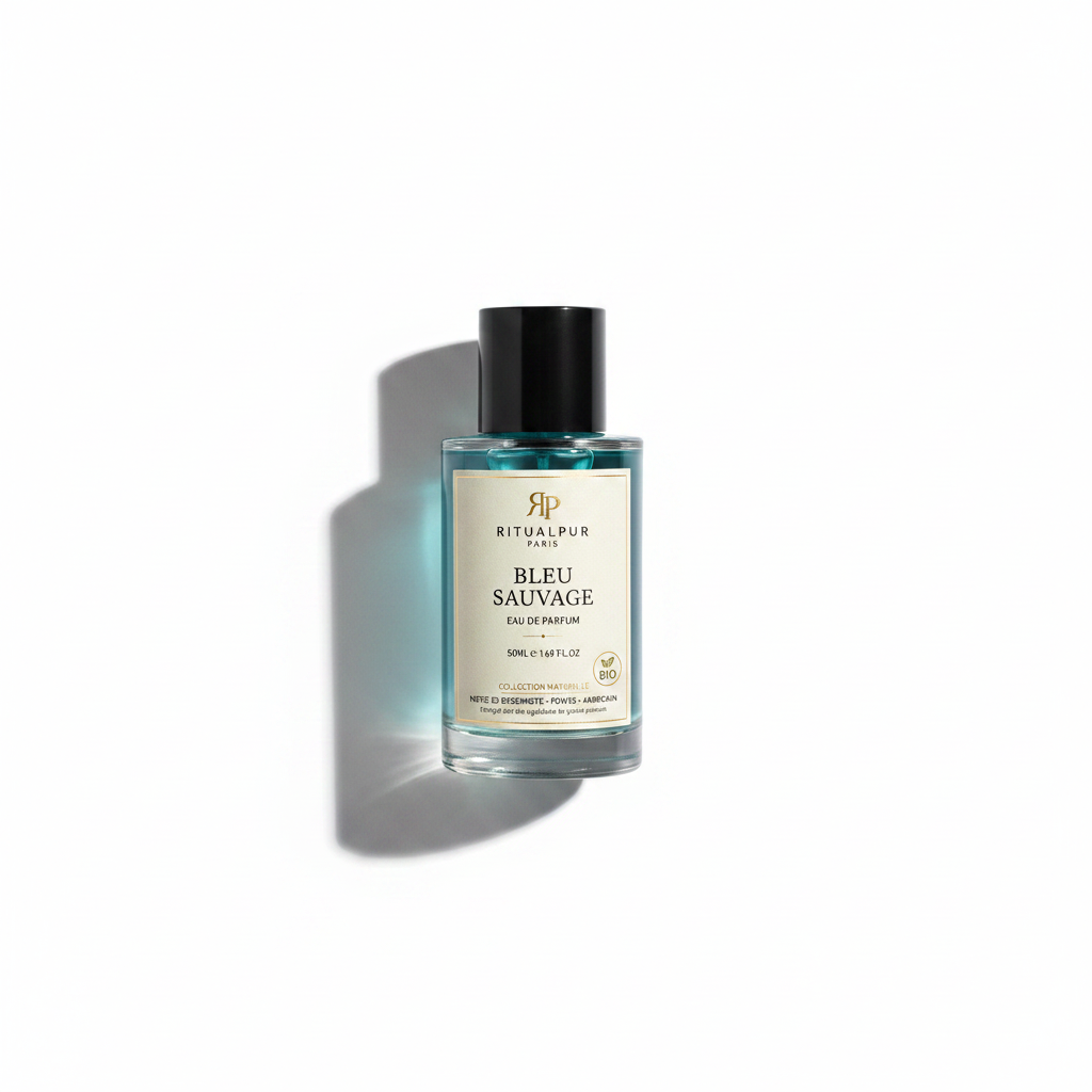 Bleu Sauvage – Fond blanc