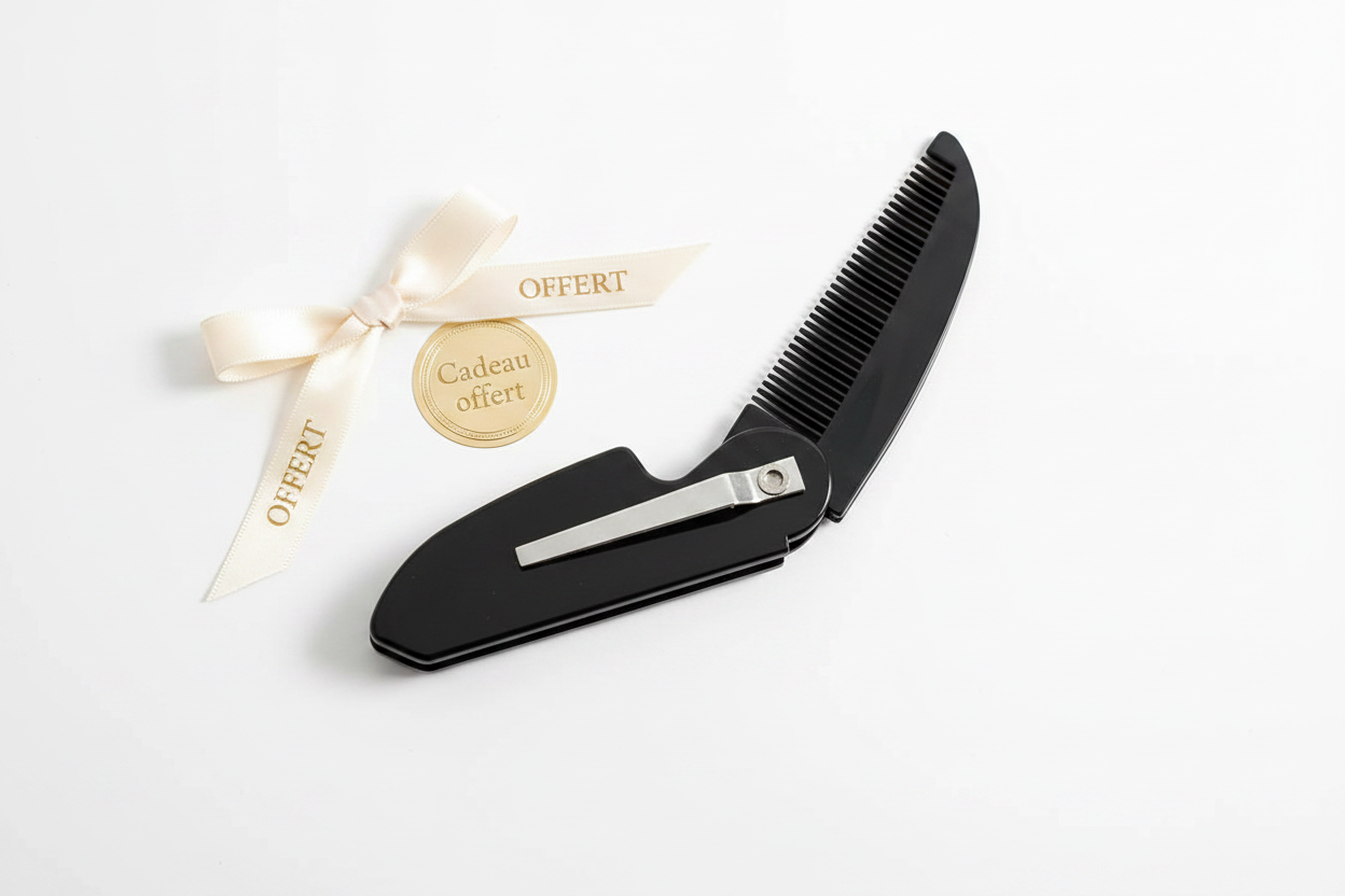 Brosse pliante offerte – style Éclat de Rosée