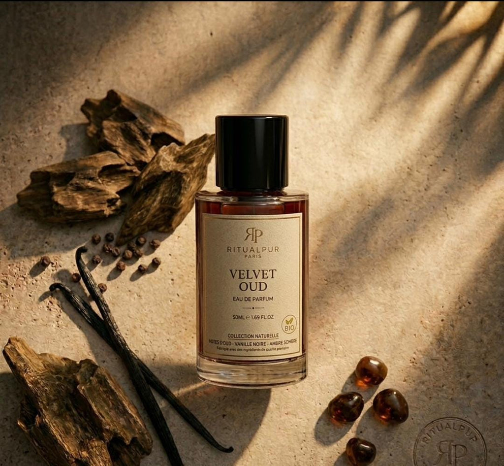 Velvet Oud – Eau de Parfum Oud & Vanille Noire 50ml | Ritualpur Paris