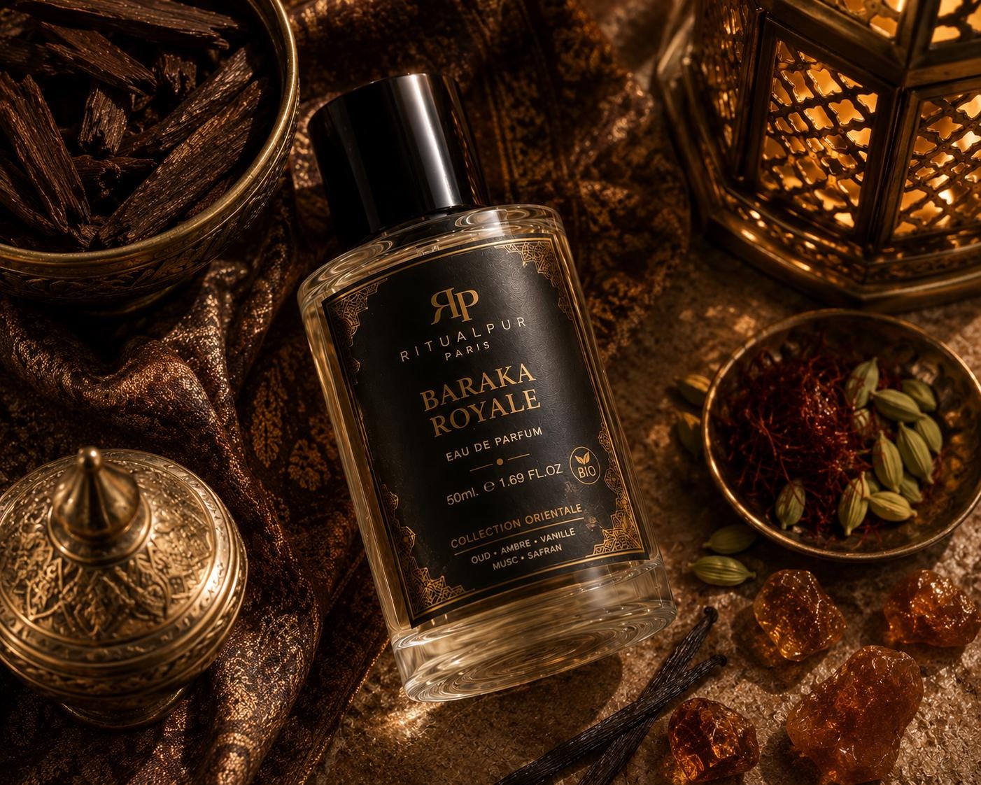Baraka Royale – Eau de Parfum Orientale Oud & Ambre 50ml | Ritualpur Paris