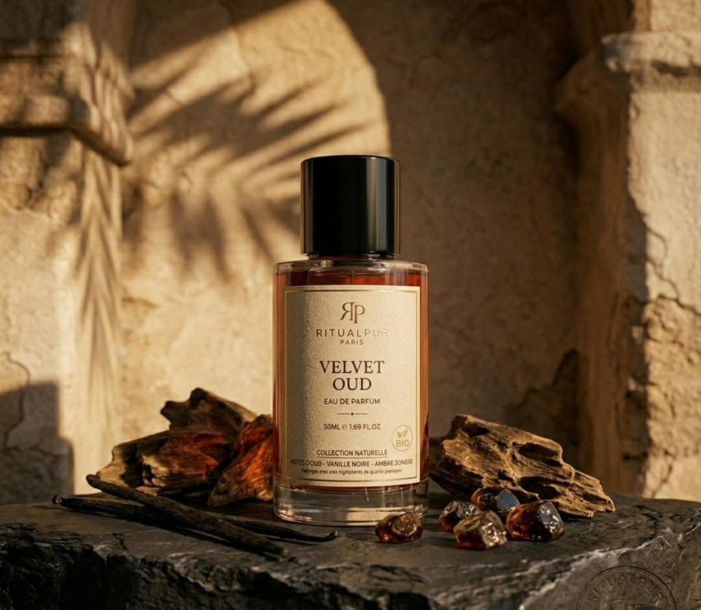 Velvet Oud – Eau de Parfum Oud & Vanille Noire 50ml | Ritualpur Paris