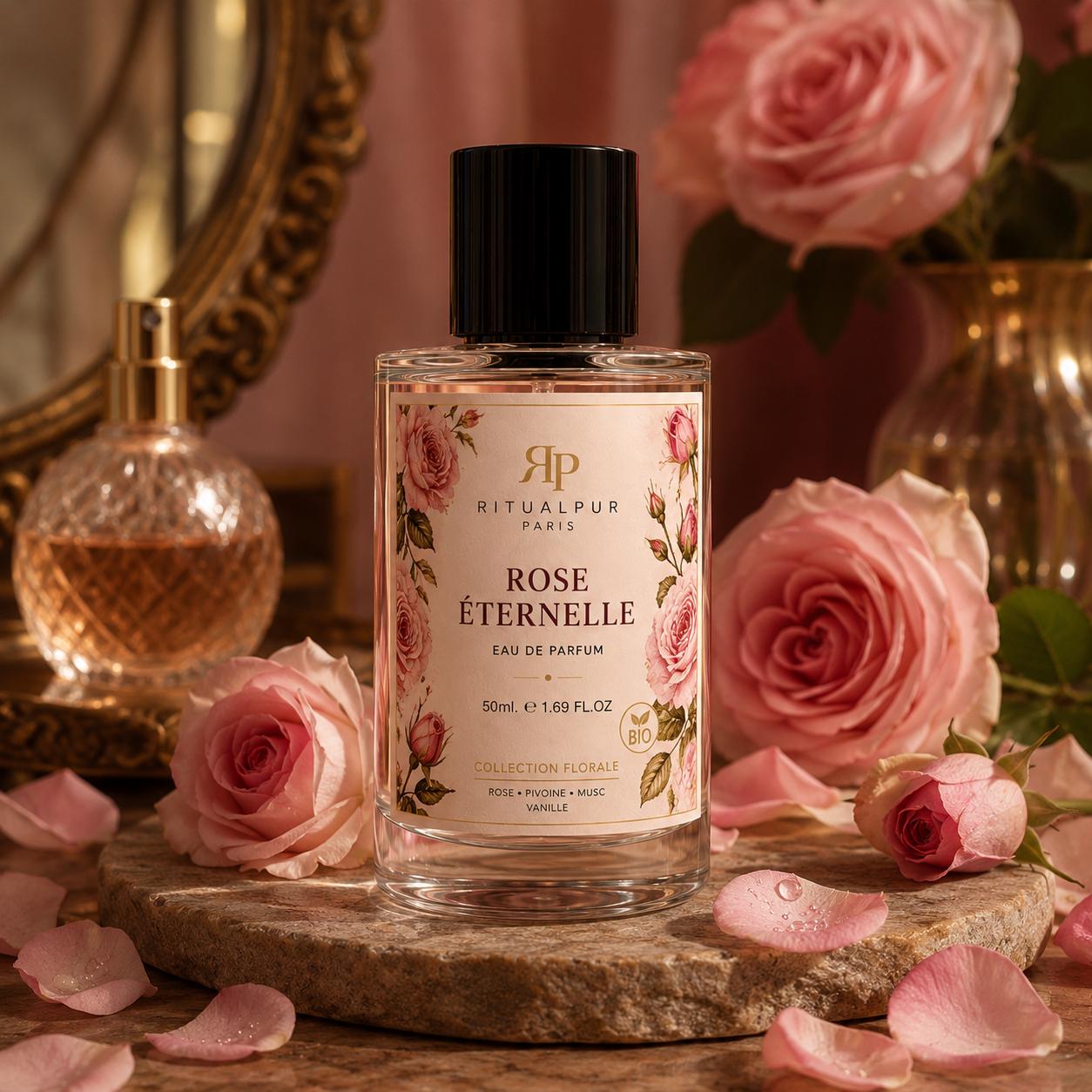 Rose Éternelle – Eau de Parfum Florale & Muscée 50ml | Ritualpur Paris