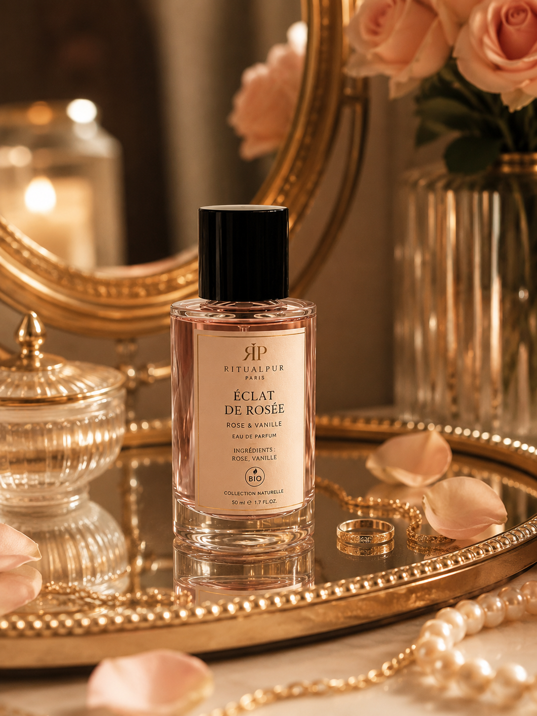 Éclat de Rosée – Eau de Parfum Rose & Vanille 50ml