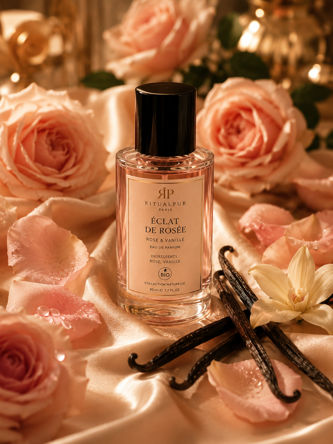 Éclat de Rosée – Eau de Parfum Rose & Vanille 50ml